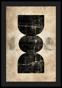 Elegante póster con misteriosas formas geométricas sobre un fondo vintage.-4