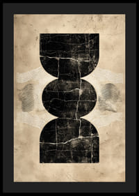 Stilren poster med mystiska, geometriska former på en vintagebakgrund-4