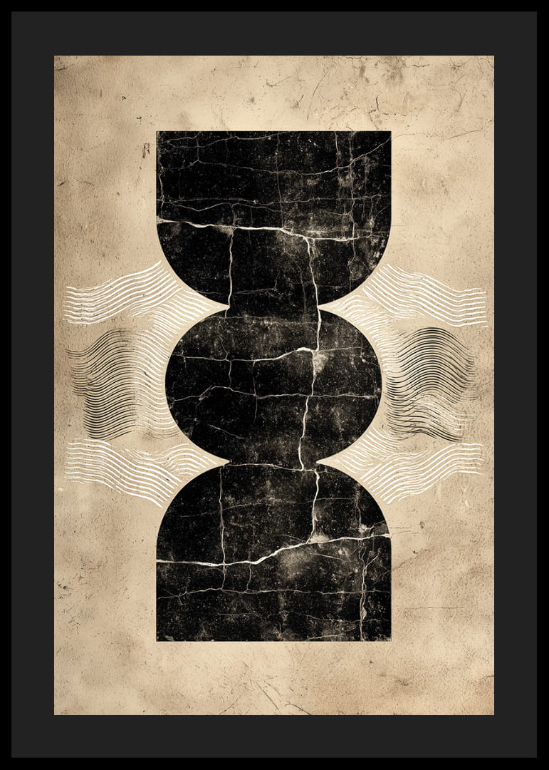 Stilren poster med mystiska, geometriska former på en vintagebakgrund-12