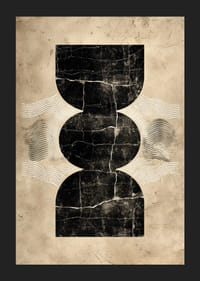 Stilren poster med mystiska, geometriska former på en vintagebakgrund-5