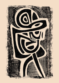 Dynamische vormen in een harmonieuze, abstracte compositie-1