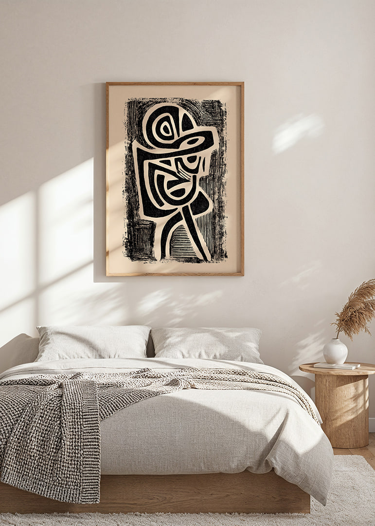 Dynamic shapes in a harmonious, abstract composition-12