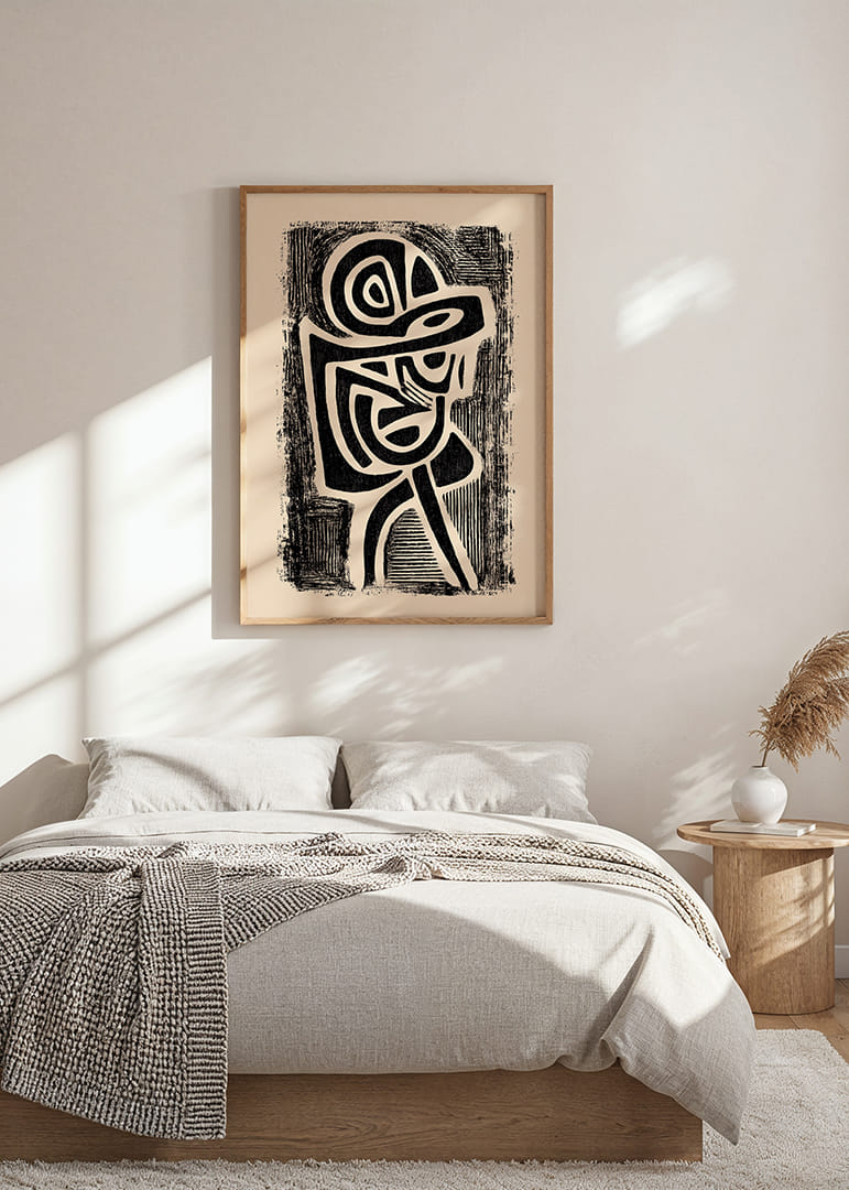 Dynamische vormen in een harmonieuze, abstracte compositie-12