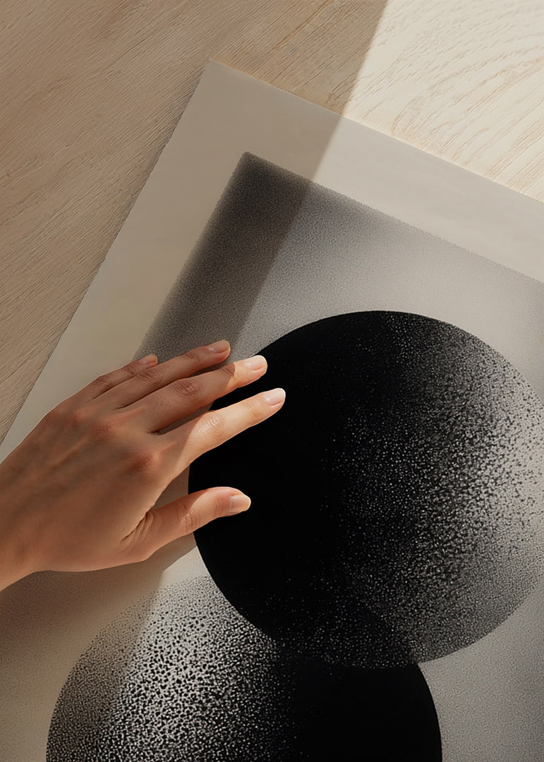 Two intertwined spheres in elegant contrast-12