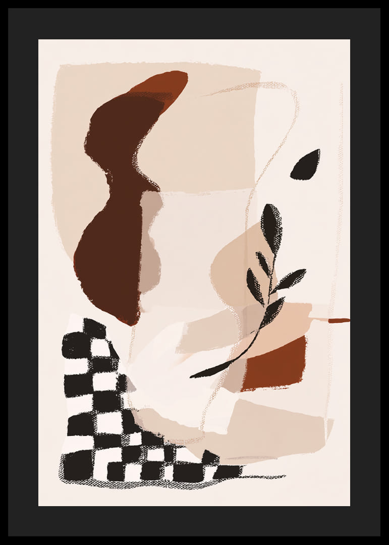 Des formes abstraites aux tons terreux créent une sensation d'harmonie.-12