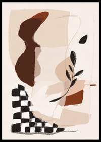 Abstracte vormen in aardse tinten creëren een harmonieus gevoel-2