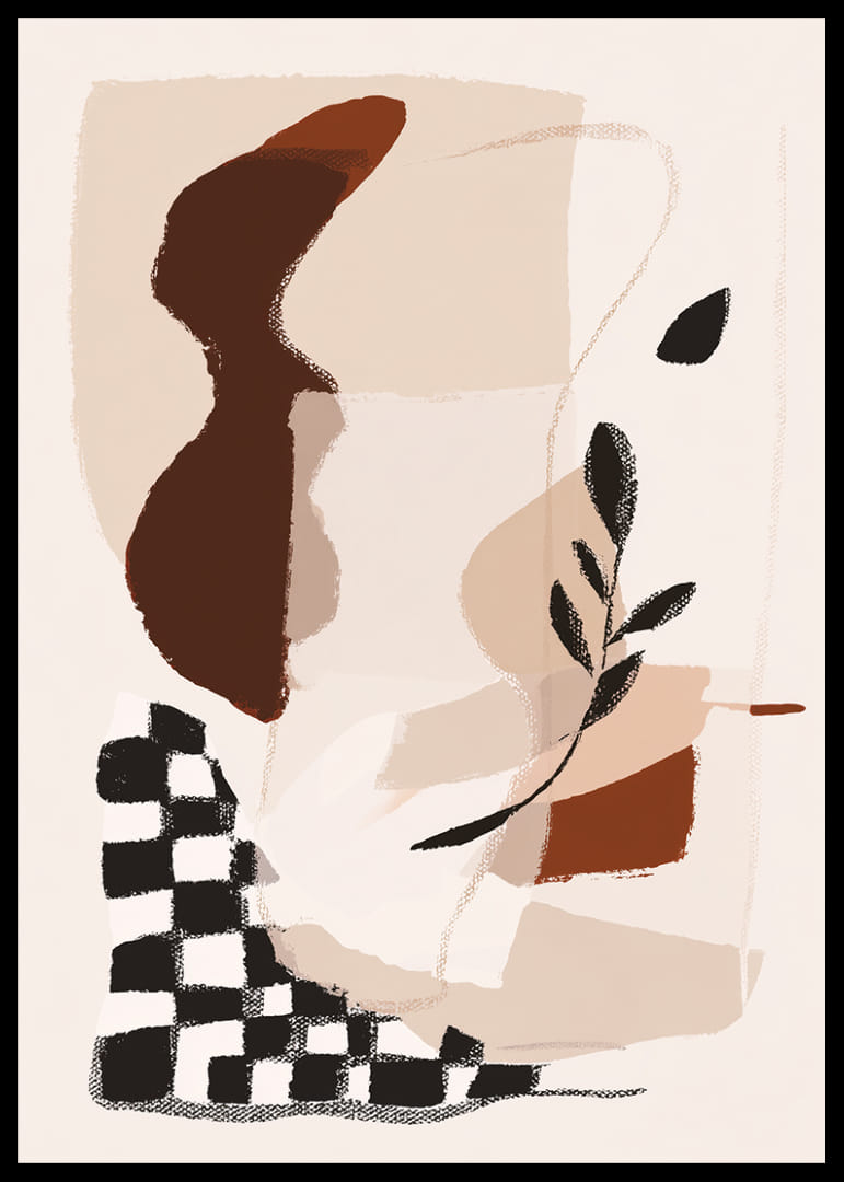 Abstracte vormen in aardse tinten creëren een harmonieus gevoel-12