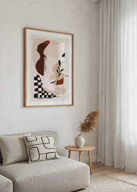 Abstracte vormen in aardse tinten creëren een harmonieus gevoel-4