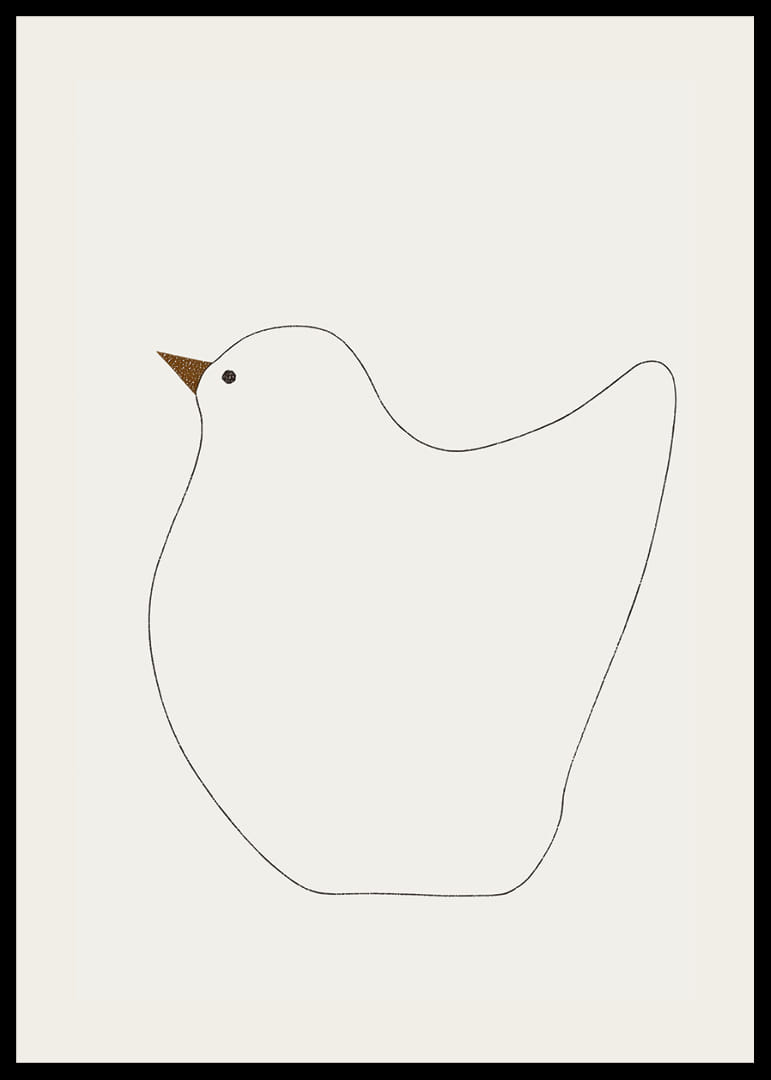 Een stijlvol silhouet van een vogel creëert rust en harmonie-12