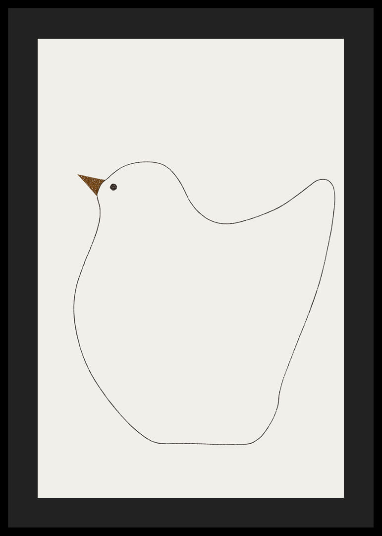 Een stijlvol silhouet van een vogel creëert rust en harmonie-12