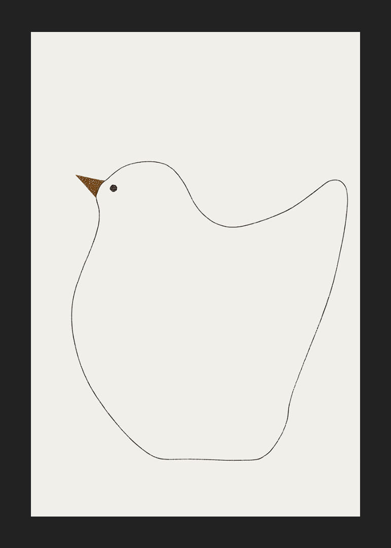 Een stijlvol silhouet van een vogel creëert rust en harmonie-12