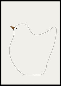 Een stijlvol silhouet van een vogel creëert rust en harmonie-2