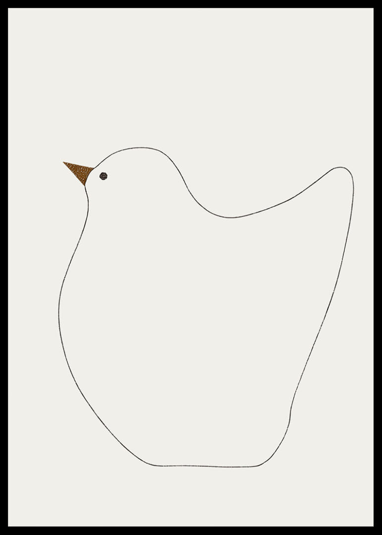 Een stijlvol silhouet van een vogel creëert rust en harmonie-12