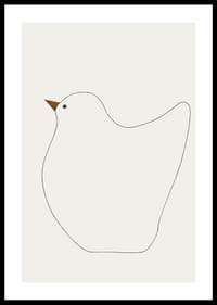 Een stijlvol silhouet van een vogel creëert rust en harmonie-0