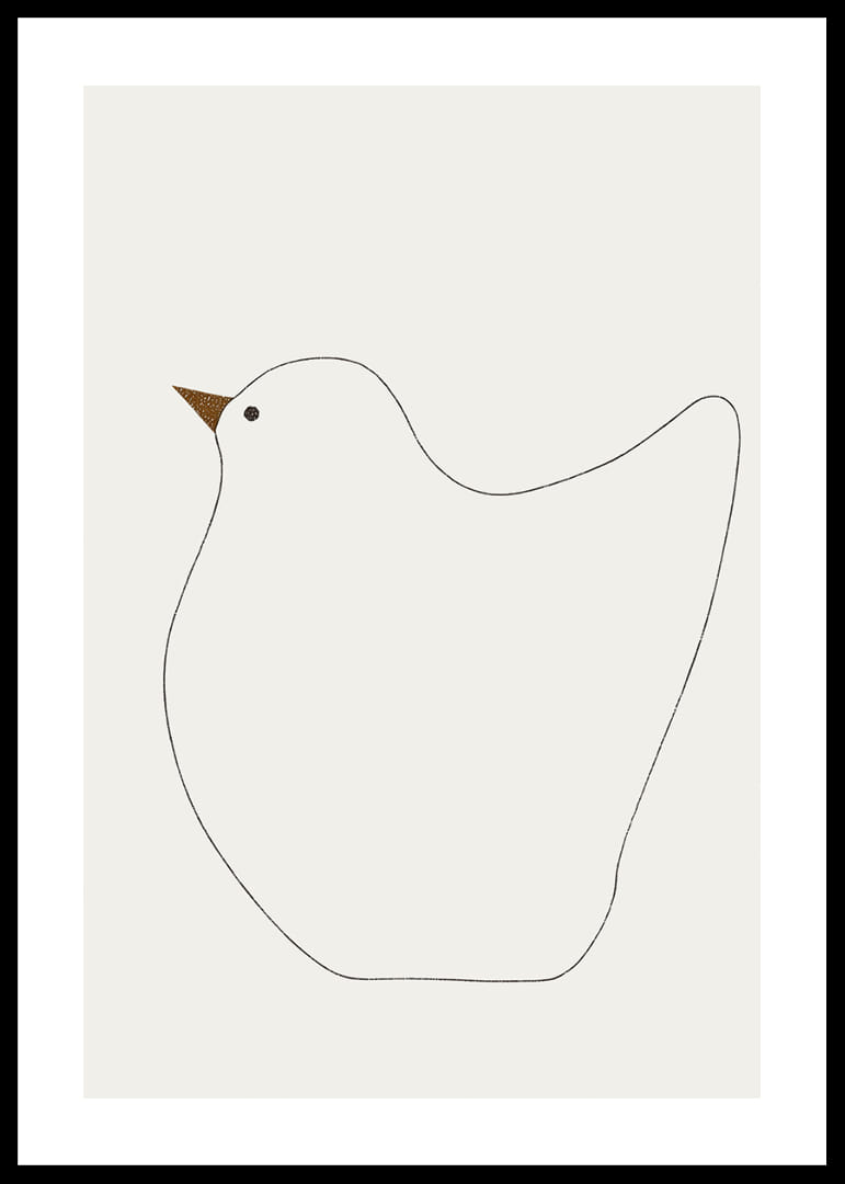 Een stijlvol silhouet van een vogel creëert rust en harmonie-12