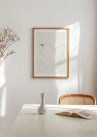 Een stijlvol silhouet van een vogel creëert rust en harmonie-4