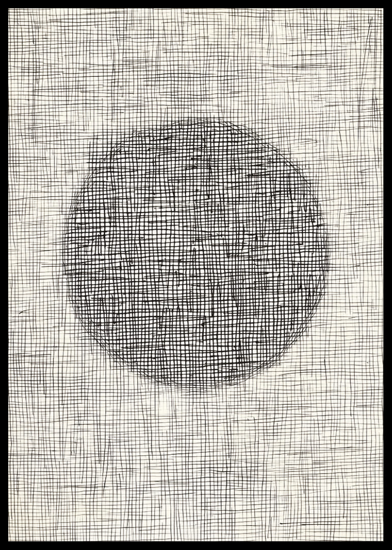 Een hypnotiserend netwerk van lijnen vormt een mysterieuze cirkel-12