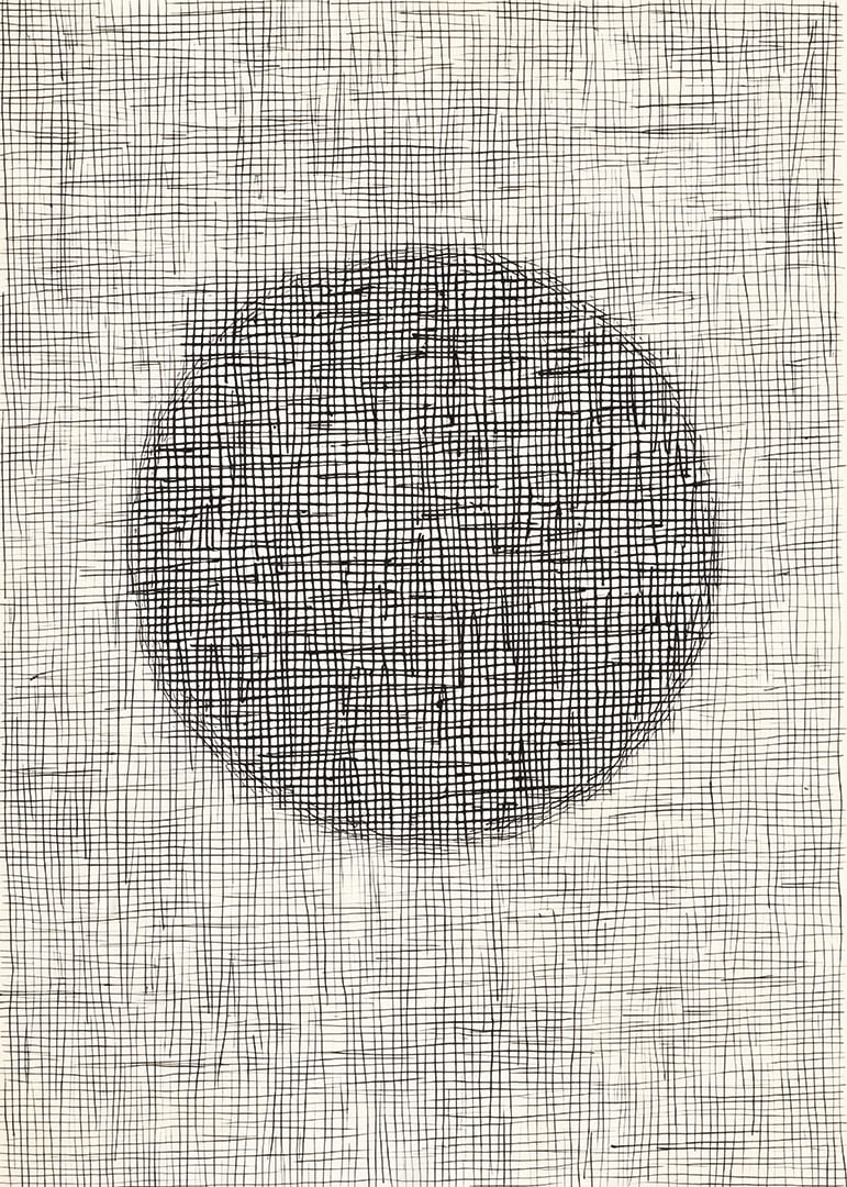 Een hypnotiserend netwerk van lijnen vormt een mysterieuze cirkel-12