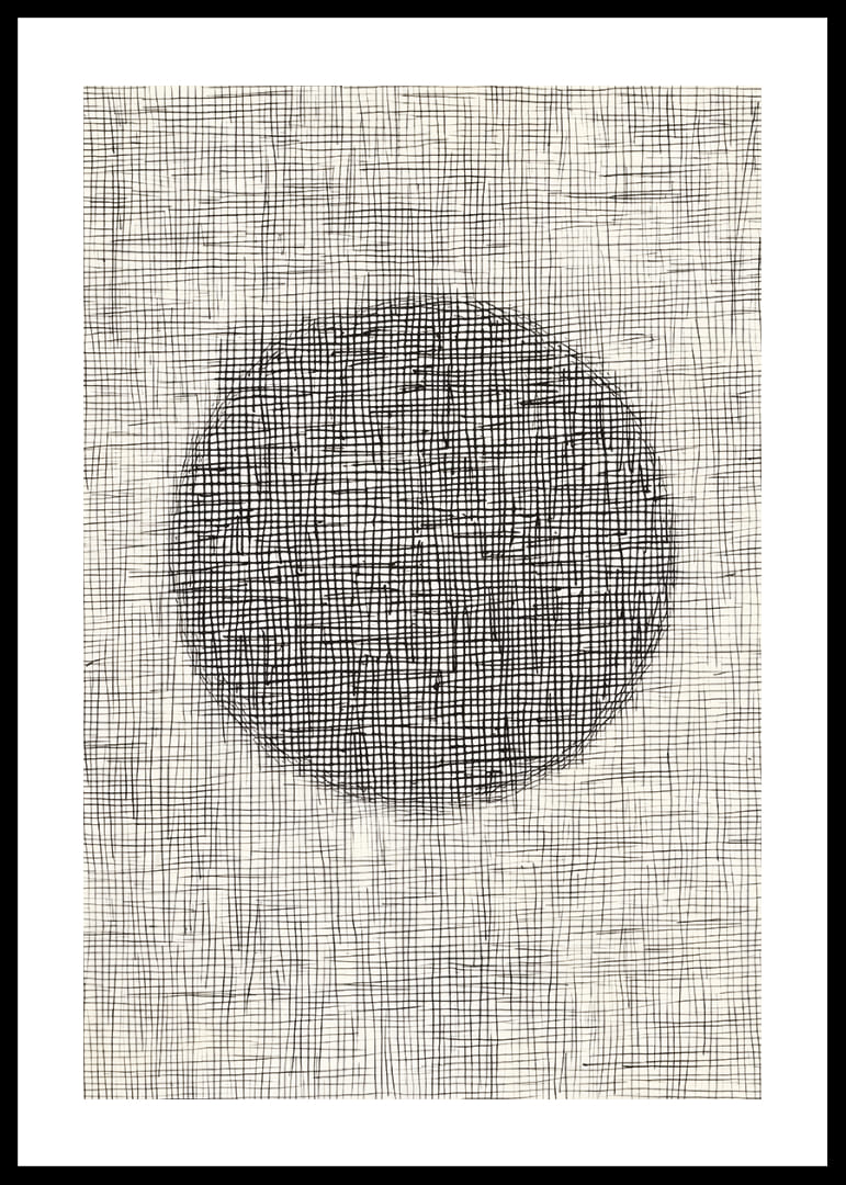 Een hypnotiserend netwerk van lijnen vormt een mysterieuze cirkel-12