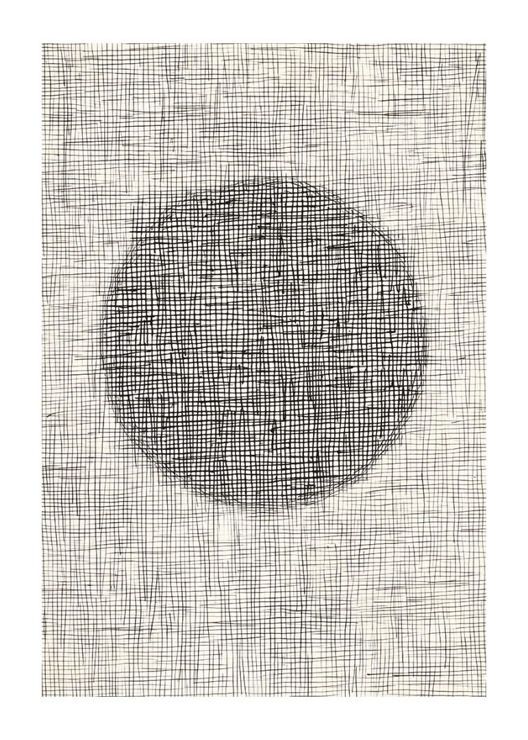 Een hypnotiserend netwerk van lijnen vormt een mysterieuze cirkel-12