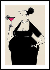 Een elegante vrouw heft haar glas met stijl en charme-0