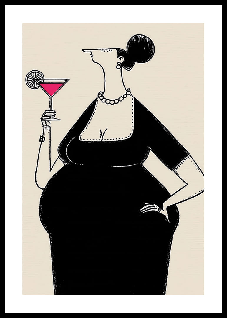 Een elegante vrouw heft haar glas met stijl en charme-12