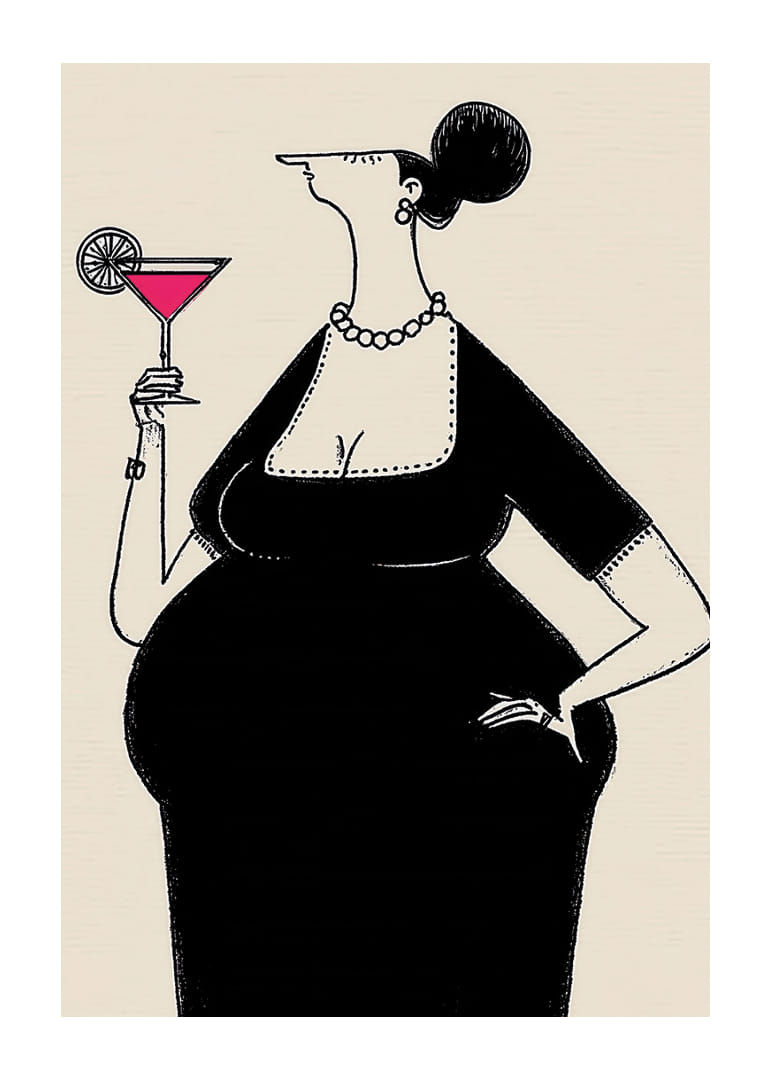 Een elegante vrouw heft haar glas met stijl en charme-12