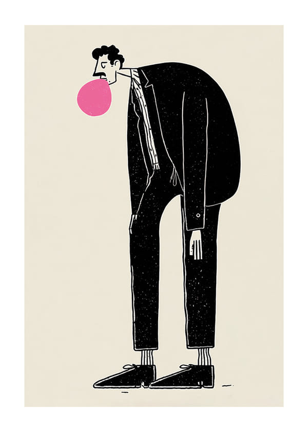 Poster Pensive Bubble