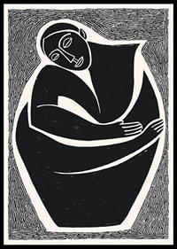 A powerful black and white poster that exudes introspection-0