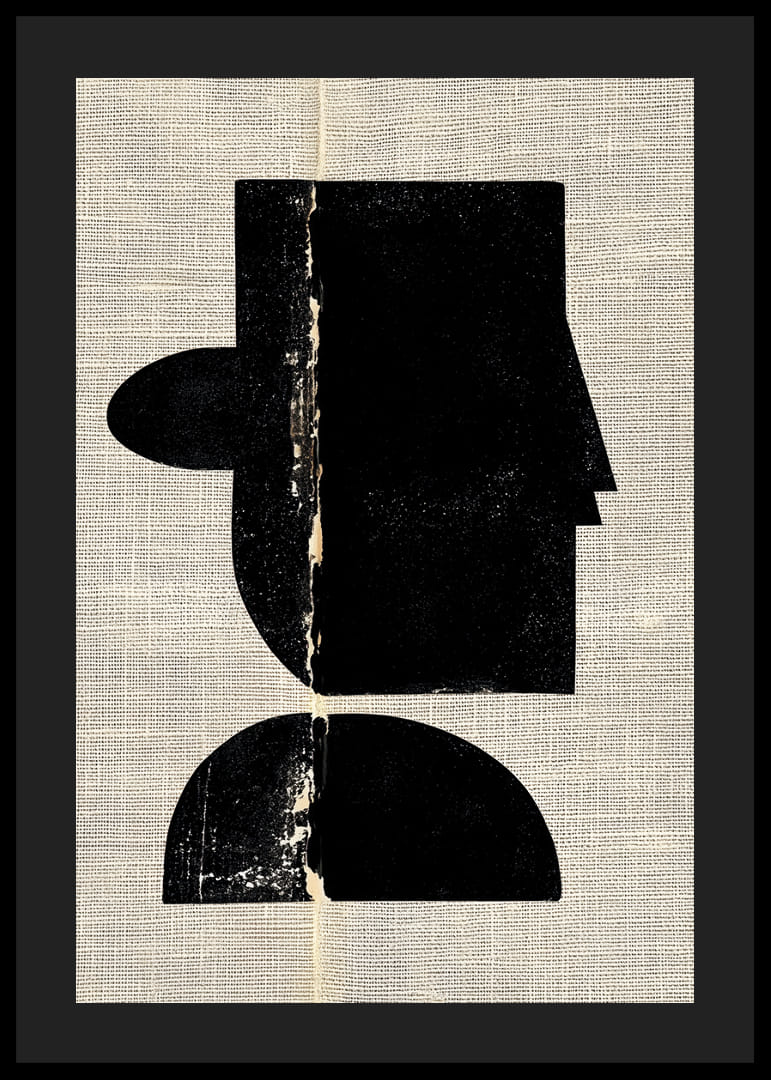 Une silhouette élégante en contraste moderne sur un fond texturé-12