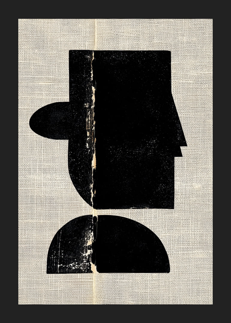 Une silhouette élégante en contraste moderne sur un fond texturé-12