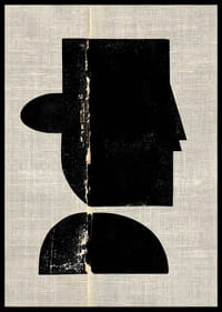 Een strak silhouet in modern contrast tegen een gestructureerde achtergrond-2