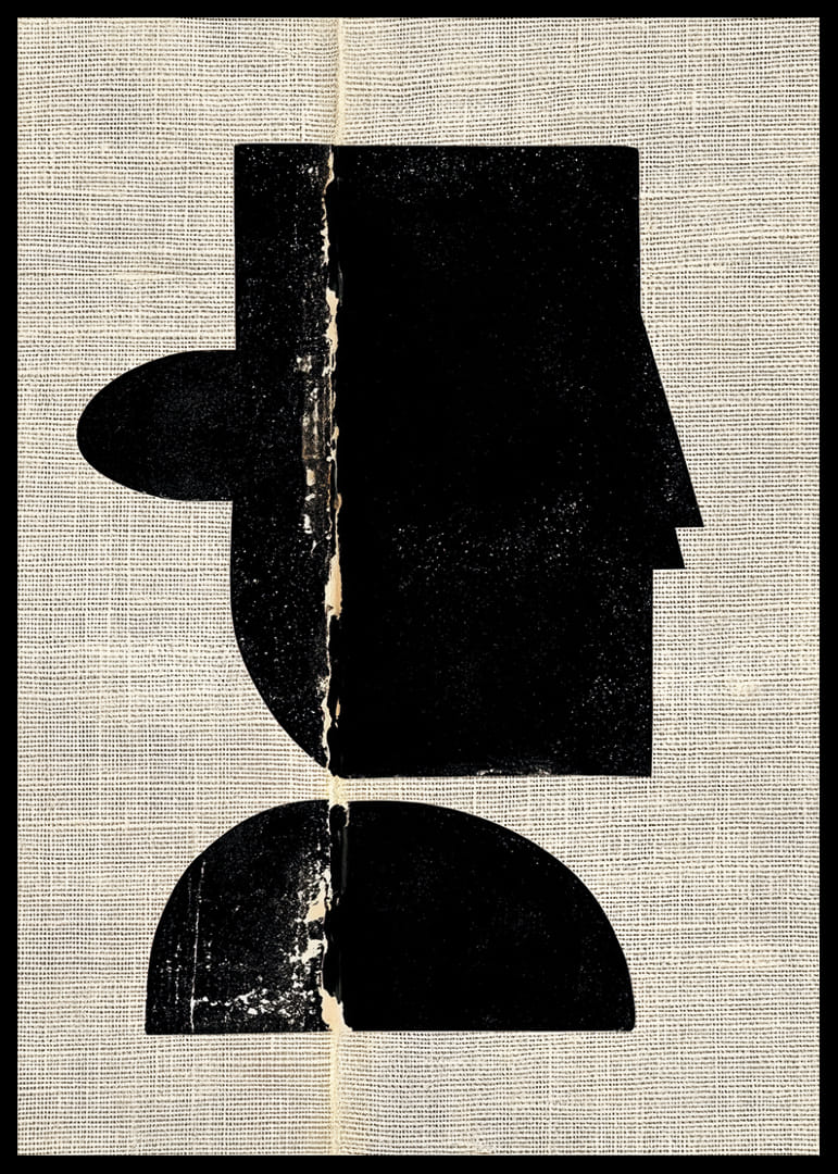 Een strak silhouet in modern contrast tegen een gestructureerde achtergrond-12