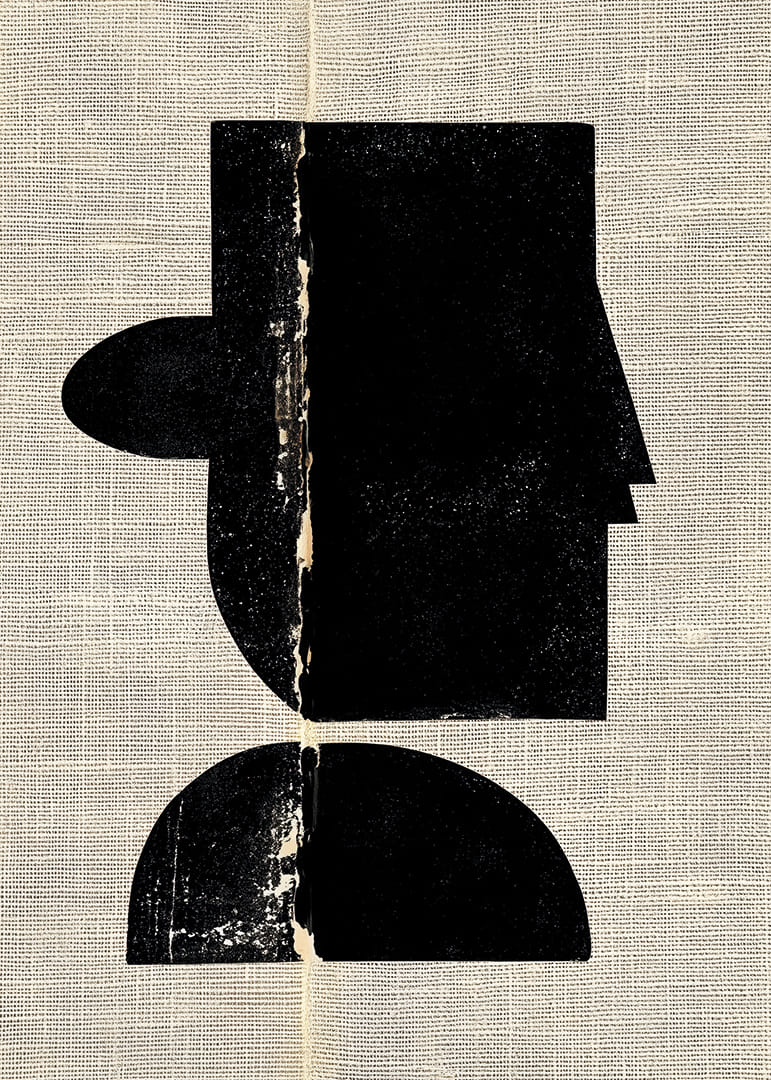 Een strak silhouet in modern contrast tegen een gestructureerde achtergrond-12