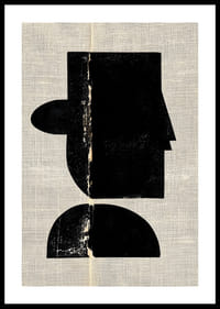 Een strak silhouet in modern contrast tegen een gestructureerde achtergrond-0