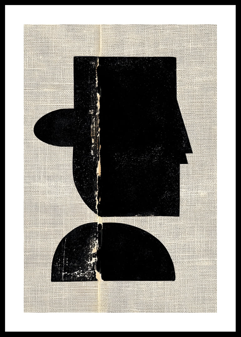 Een strak silhouet in modern contrast tegen een gestructureerde achtergrond-12