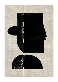 Een strak silhouet in modern contrast tegen een gestructureerde achtergrond-1