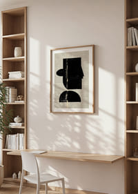 Een strak silhouet in modern contrast tegen een gestructureerde achtergrond-4