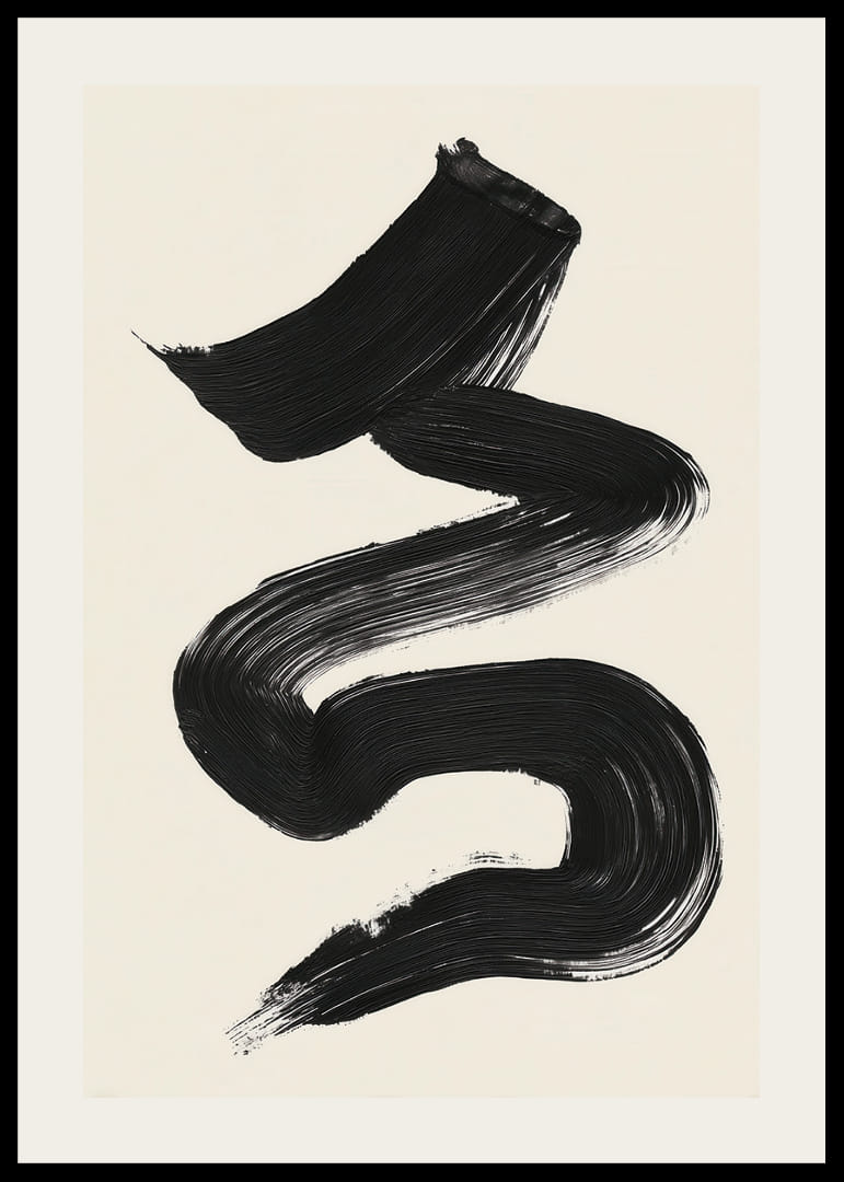 Een elegante, vloeiende penseelstreek trekt de aandacht en de geest-12