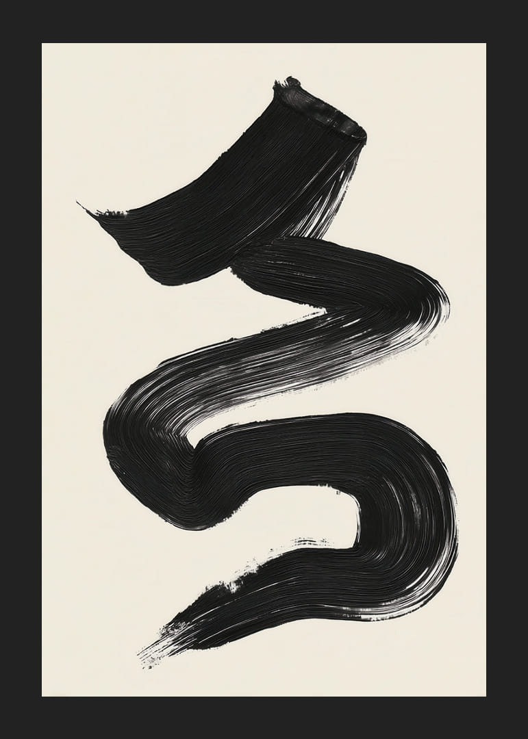 Een elegante, vloeiende penseelstreek trekt de aandacht en de geest-12