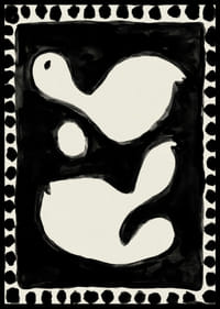 Mjuka former i stilfull svartvit kontrast skapar harmoni-0