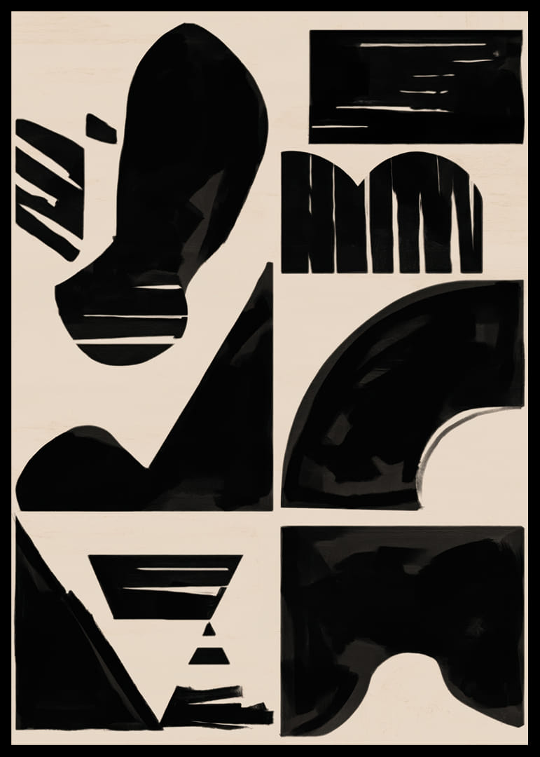 Dramatische abstractie creëert een krachtig zwart-witcontrast-12