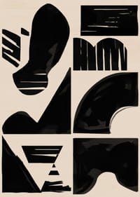 Dramatische abstractie creëert een krachtig zwart-witcontrast-1