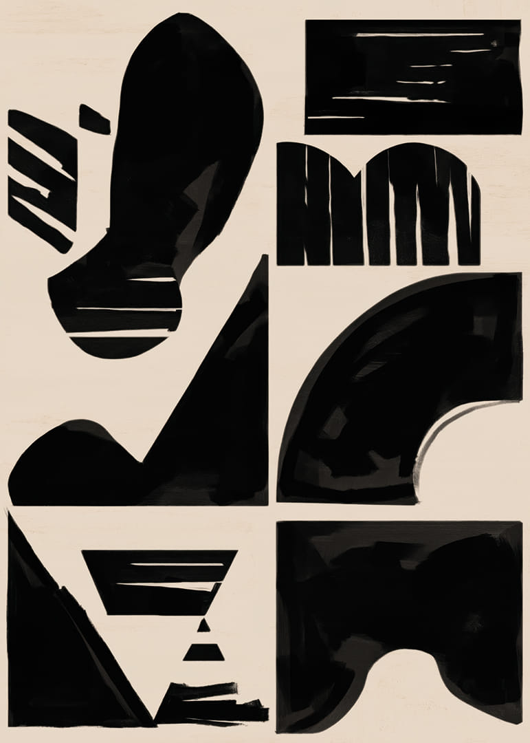 Dramatische abstractie creëert een krachtig zwart-witcontrast-12