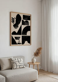 Dramatische abstractie creëert een krachtig zwart-witcontrast-2