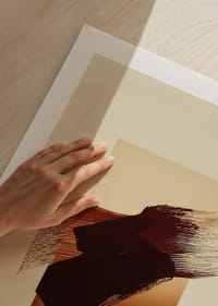 Zachte penseelstreken in aardse tinten en kalmte-5