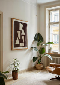 Un póster donde la geometría y la simplicidad se encuentran en perfecto equilibrio.-4