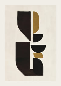 Abstrakčios auksinių ir juodų tonų formos sukuria harmoniją-3