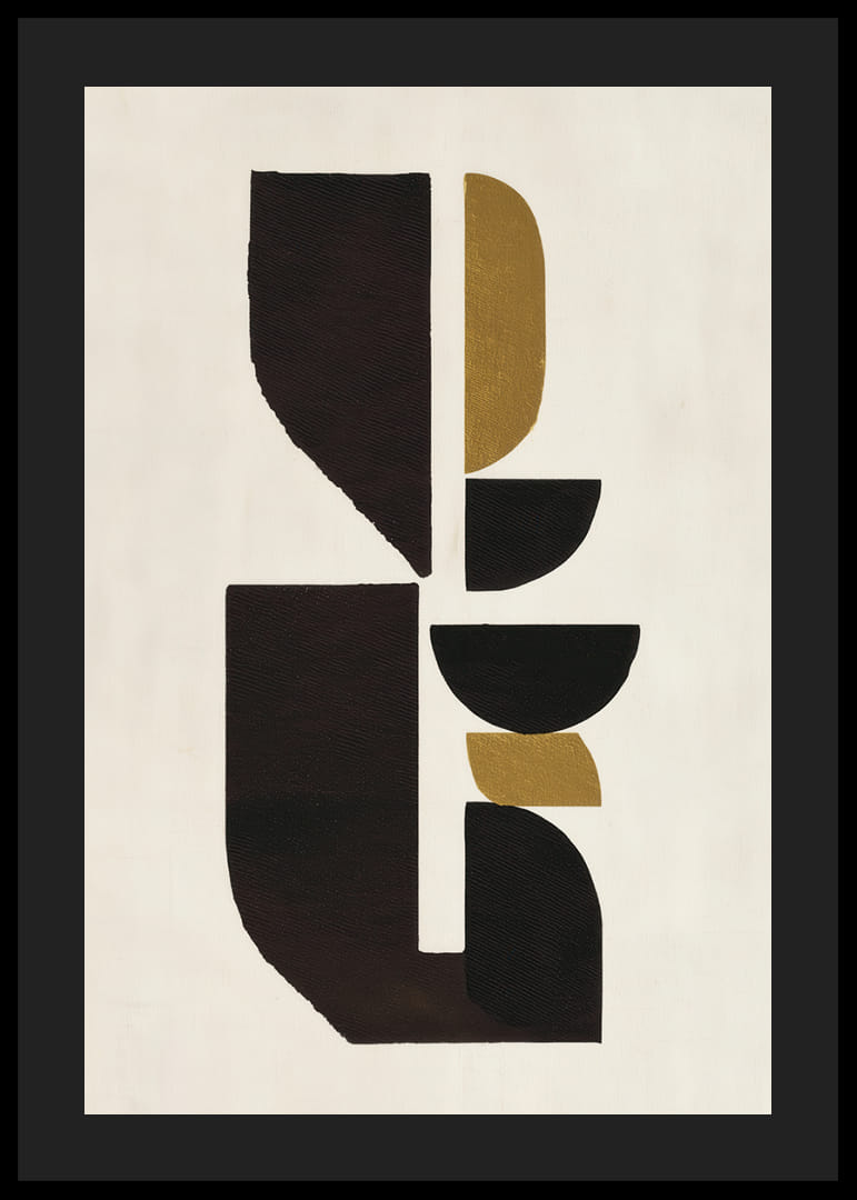 Abstrakčios auksinių ir juodų tonų formos sukuria harmoniją-12