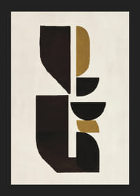 Abstrakčios auksinių ir juodų tonų formos sukuria harmoniją-5